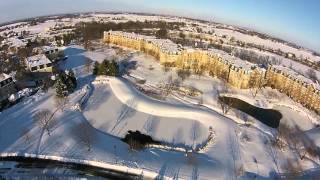 Willow Valley PA  27quot Snowfall  Aerial Photo from 200  12416 [upl. by Anyale128]