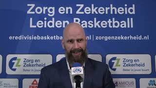 Interviews na Zorg en Zekerheid Leiden  Landstede Hammers Zwolle HF game 3 14 mei 2022 [upl. by Rennerb]