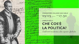 Che cosè la politica  Carlo Galli [upl. by Helsell]