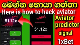 මෙන්න කවුරුත් හොයන්න Aviator predictor Hack App Download  1xBet TipsampTricks Gkruwan [upl. by Ahsienaj]