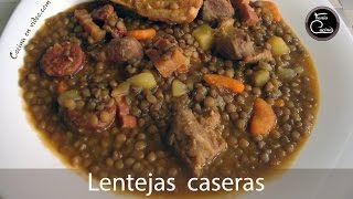 LENTEJAS CASERAS con Carne  Receta Fácil  Tonio Cocina [upl. by Dyann]