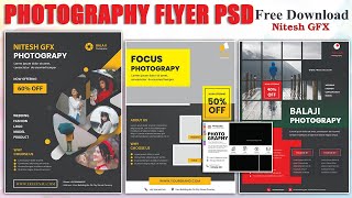 Photography Flyer PSD Free Download  Nitesh GFX [upl. by Marka]