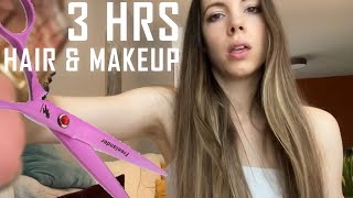 ASMR  3 Hrs Of Haircut amp Makeup  Fast Chaotic and Aggressive ASMR [upl. by Catarina]