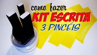 TUTORIAL KIT ESCRITA 3 pincéis [upl. by Derina]