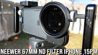 Neewer 67mm ND Filter Kit for iPhone 15 Pro [upl. by Wonacott]