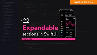 Build an expandable  collapsable description section  SwiftUI Crypto App 22 [upl. by Ysdnil]