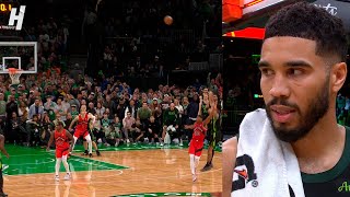 Jayson Tatum Reacts to his GAME WINNER vs Raptors Full Postgame Interview [upl. by Edelsten]