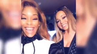 Mariah Carey and Shawni RECORDING the quotA No No Remixquot2019 [upl. by Alyakem]