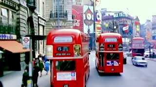 1968 London in 60FPS  A Bus Ride  Britain in the late 1960s  British Pathé [upl. by Rolph79]