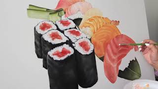 Elkington Studio Paints Sushi [upl. by Newhall]