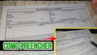 COMO PREENCHER DECLARAÇÃO DE CONTEÚDO DOS CORREIOS  Passo a passo explicativo [upl. by Hollington315]