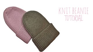 How to knit a beanie with circular needlesSTEP by STEP knitting pattern [upl. by Mora413]