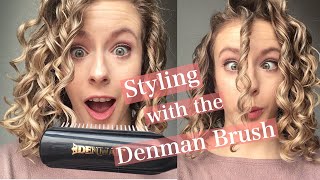 Maximum Curl Definition with the Denman Brush Full WettoDry Styling Routine [upl. by Enilatan]