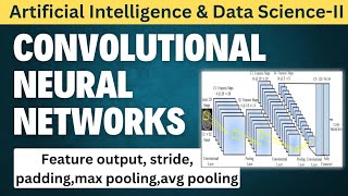 CNN Convolutional Neural Networks  feature output stridepadding max poolingavg pooling  Sem 7 [upl. by Maier776]