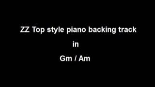 ZZ Top style piano backing track in GmAm [upl. by Annaek]