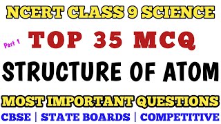 Best Mcq Structure of Atom Class 9 Full Chapter  CBSE Class 9 Chemistry Chapter 4 class9mcq cbse [upl. by Eem]