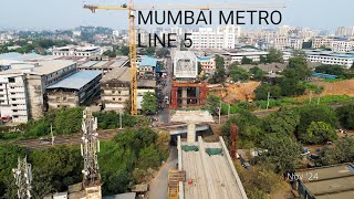 Mumbai Metro Line 5 Phase 1  Thane to Bhiwandi Drone Flyby  Nov 2024 [upl. by Leahcimnhoj]