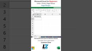 How to Change Page Margin in MS Excel  UrduHindi excel learning teacher shorts shortsfeed [upl. by Anitsrihc]