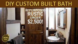 What it COST to build our RUSTIC bathroom with Microcement Shower [upl. by Auqcinahs870]