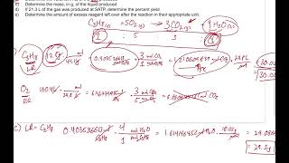 Calculating Limiting Reagent Theoretical Yield Percent Yield and Excess Reagent [upl. by Emmey]