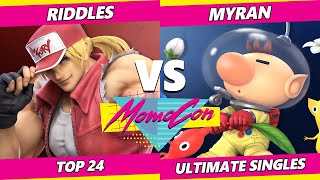 MomoCon 2022 Top 24  Riddles Terry Vs Myran Olimar SSBU Ultimate Tournament [upl. by Fiedler]