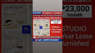 For Rent Studio Condo in Paranaque Near Okada paranaque parañaque okadamanila okada condoph [upl. by Marlin699]