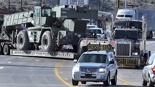 OVERSIZE LOAD  HAULING CRANE  MACHINERY TRANSPORT TRUCK [upl. by Schilit468]