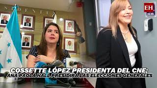 Cossette López presidenta del CNE Ana Paola Hall presidirá elecciones generales [upl. by Aihselat]