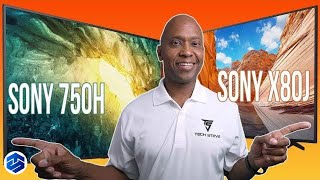 Sony X80J VS Sony X750H 4K TV Comparison [upl. by Ahsilram972]