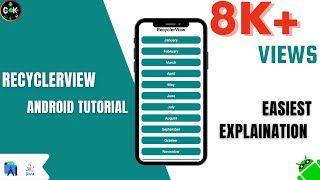 RecyclerView in Android StudioTutorial 2021 [upl. by Ecad768]