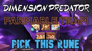 SUMMONERS WAR  DIMENSION PREDATOR  JANUARY 2021 PICK THIS RUNE [upl. by Christi]