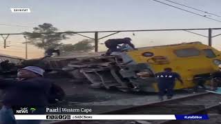 Western Cape  Train derails in Paarl multiple passengers injured [upl. by Skolnik]