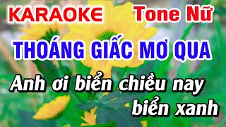 Thoáng Giấc Mơ Qua Karaoke TONE NỮ Nhạc Sống  Hoài Phong [upl. by Oah]