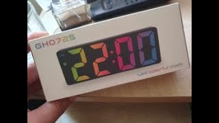 Led Colorful Clock GH0725 RGB [upl. by Bobine362]