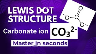 Master CO3 2 lewis dot structure  Carbonate ion [upl. by Kelby327]