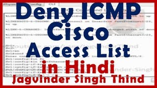 ✅ Configure Access List to Block ICMP protocol  Ping using extended ACL on Cisco Router in Hindi [upl. by Emma]