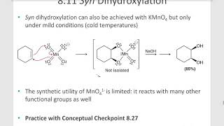 Ch8 11 Syn Dihydroxylation [upl. by Cusack884]