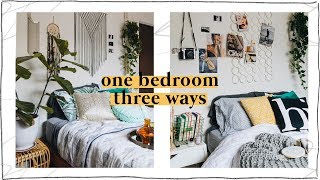 3 Pinterest Inspired Bedroom Designs Affordable Room Transformation  Lone Fox [upl. by Abla]