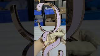 Nonilluminated channel letters with a rose gold mirror finish [upl. by Briny]