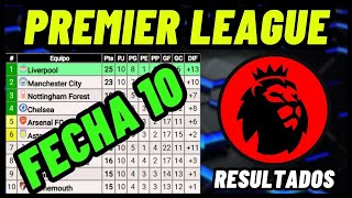 TABLA DE POSICIONES DE LA PREMIER LEAGUE 20242025 FECHA 10 RESULTADOS Y CLASIFICACIÓN LIGA INGLESA [upl. by Esilrahc825]