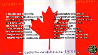 Canada National Anthem FRENCH version with music vocal and lyrics wEnglish Translation [upl. by Nahama]