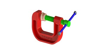 Solidworks Tutorial Design of CClamp in the Solidworks [upl. by Eiznekam]