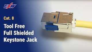 How to terminate the GHMT Verified RJ45 Connector Cat8 Tool Free Full Shielded Keystone Jack [upl. by Edan]