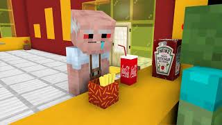 Monster School Cooking Burger Challenge  Part 1   Minecraft Animation [upl. by Ived511]