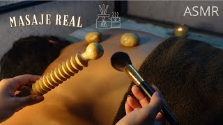 ASMR masaje de espalda y hombros 🧘🏻🪷 spa [upl. by Berkman]