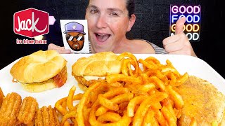 ASMR  JACK in the BOX  Ice Cubes Munchie Meal  MUKBANG Eating Show [upl. by Farant81]