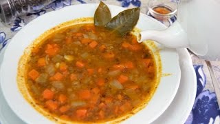 FAKES  SOPA DE LENTEJAS  RECETA GRIEGA [upl. by Urbas290]