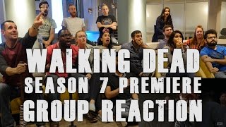 The Walking Dead  Season 7 Premiere  GIANT GROUP REACTION  Glenn and Abraham scene [upl. by Christophe199]