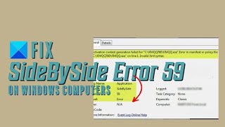 Fix SideBySide Error 59 on Windows computers [upl. by Arinaid]