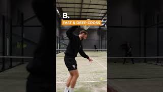 A B or C 👀💬 PadelTennis Volley Tactics [upl. by Mani]